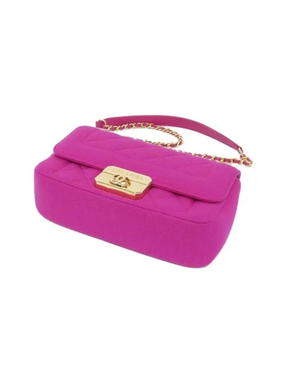 Chanel Shoulder Bag Canvas Gold - Picture 3 of 9